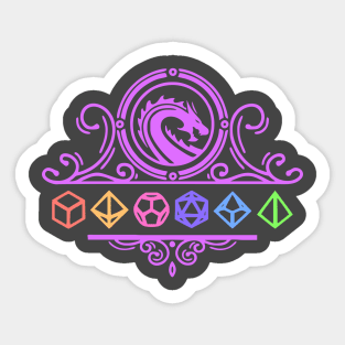 Rainbow Dragon Crest Sticker